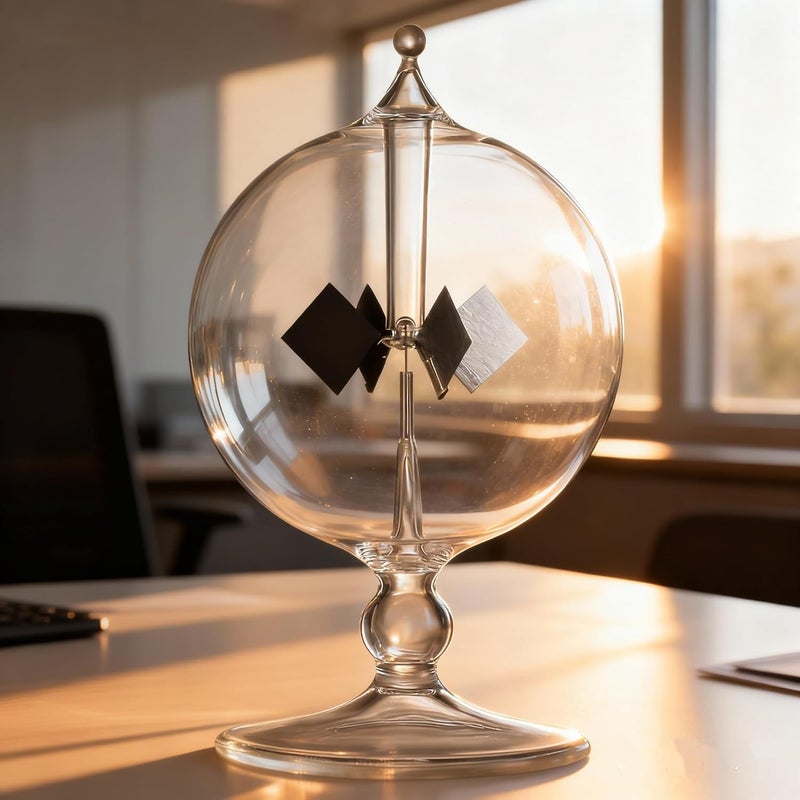 DORAMI Clear Solar Power Crookes Radiometer Sun Light Energy Glass Windmill Spinning Vanes - Image 4